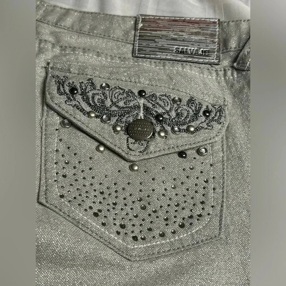 RARE VTG NWT SILVER SALVAGE LOW RISE  ,SKINNY SHINY women s jeans size 4,6 & 10 - Picture 14 of 15